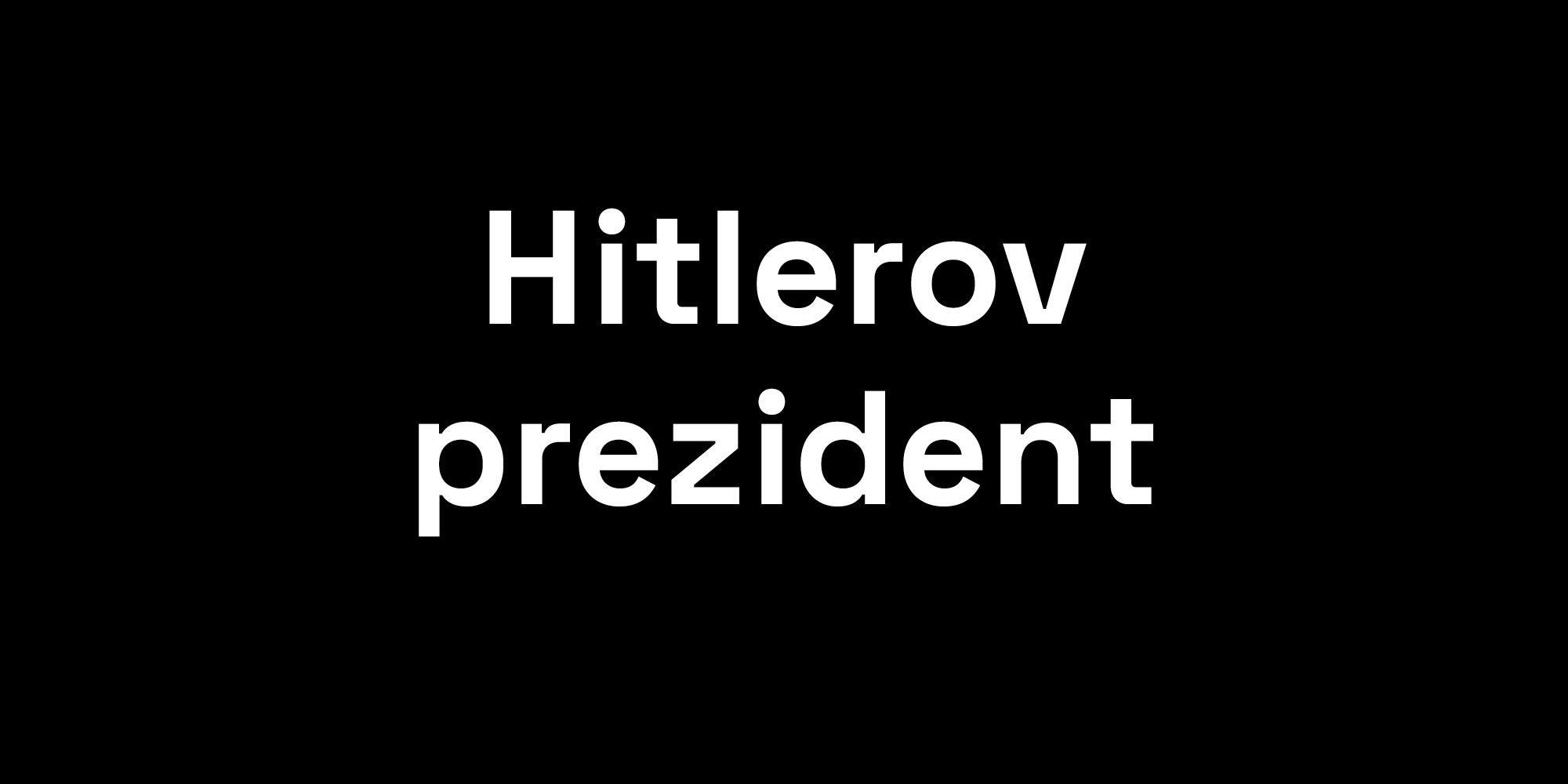 Hitlerov prezident